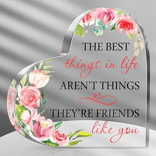 Vista 127 de Spiareal Regalos de amigos para mujeres, placa de amistad para mejor amiga, Acción de Gracias, Navidad, mejor hermana de flores, regalo