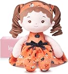 LeyaDoll Jouets de poupée pour bébé doux (12''), Ma première poupée de rag bébé 1 Cadeau d'anniversaire de la vieille fille, Leya Doll Cadeau de jouets en peluche pour les enfants en bas âge -FloraBelle(Pourpre)