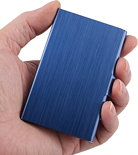 Miniatura 7 de Tarjetero para tarjetas de presentación, estuche delgado para tarjetas de presentación para hombres y mujeres, estuche de bolsillo de metal para