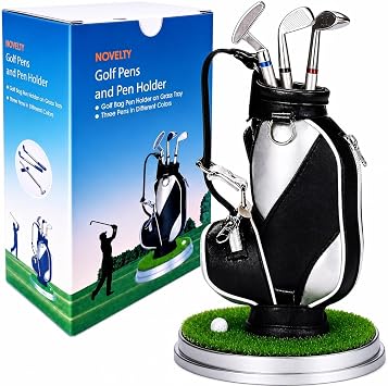 Funny Golf Pen Holder, Home Office Desk Decor Accessory for Golfers