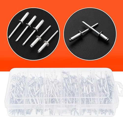 Miniatura 6 de OCR Remaches ciegos de aluminio de 445 piezas, 6 tamaños, remaches de aluminio, cúpula de remaches pop, kit surtido de remaches de extracción de