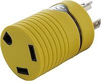 Vista 14 de AC WORKS Generador a adaptador RV de 30 amperios (L5-20 20A 3 clavijas de bloqueo compacto) Amarillo