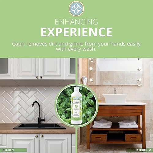 Miniatura 3 de Jabón líquido para platos  Albahaca dulce  Detergente para platos de aromaterapia totalmente natural y a base de plantas con aceites esenciales que