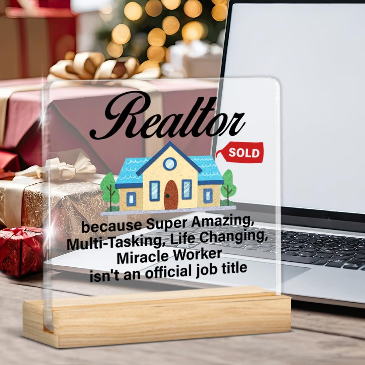 Realtor Gifts for Women Men, Real Estate Gifts for Realtors, Realtor Clear Acrylic Desk Decorative Sign Home Office Decor - Image 7