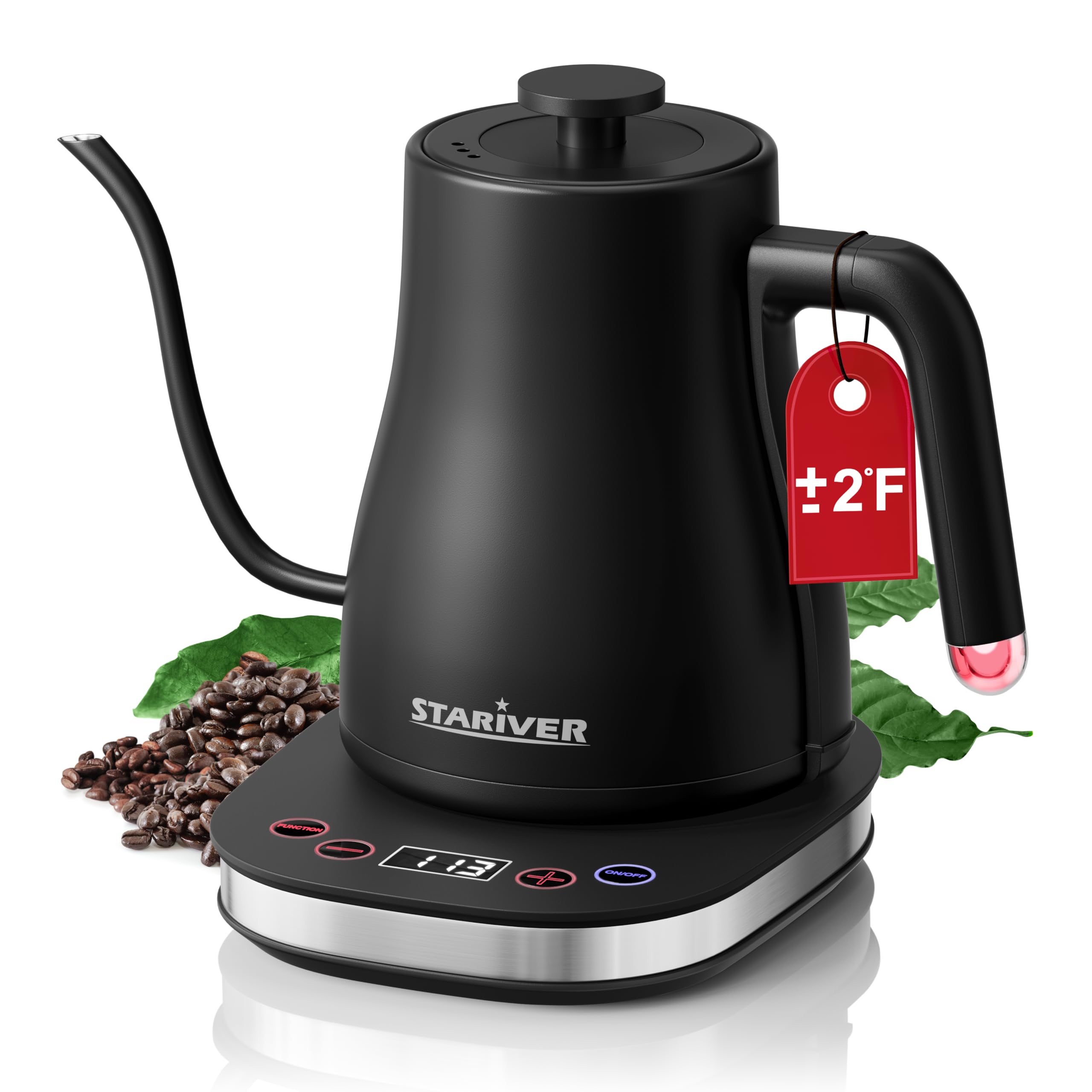 Gooseneck Electric Kettle with Temperature Control Presets Pour