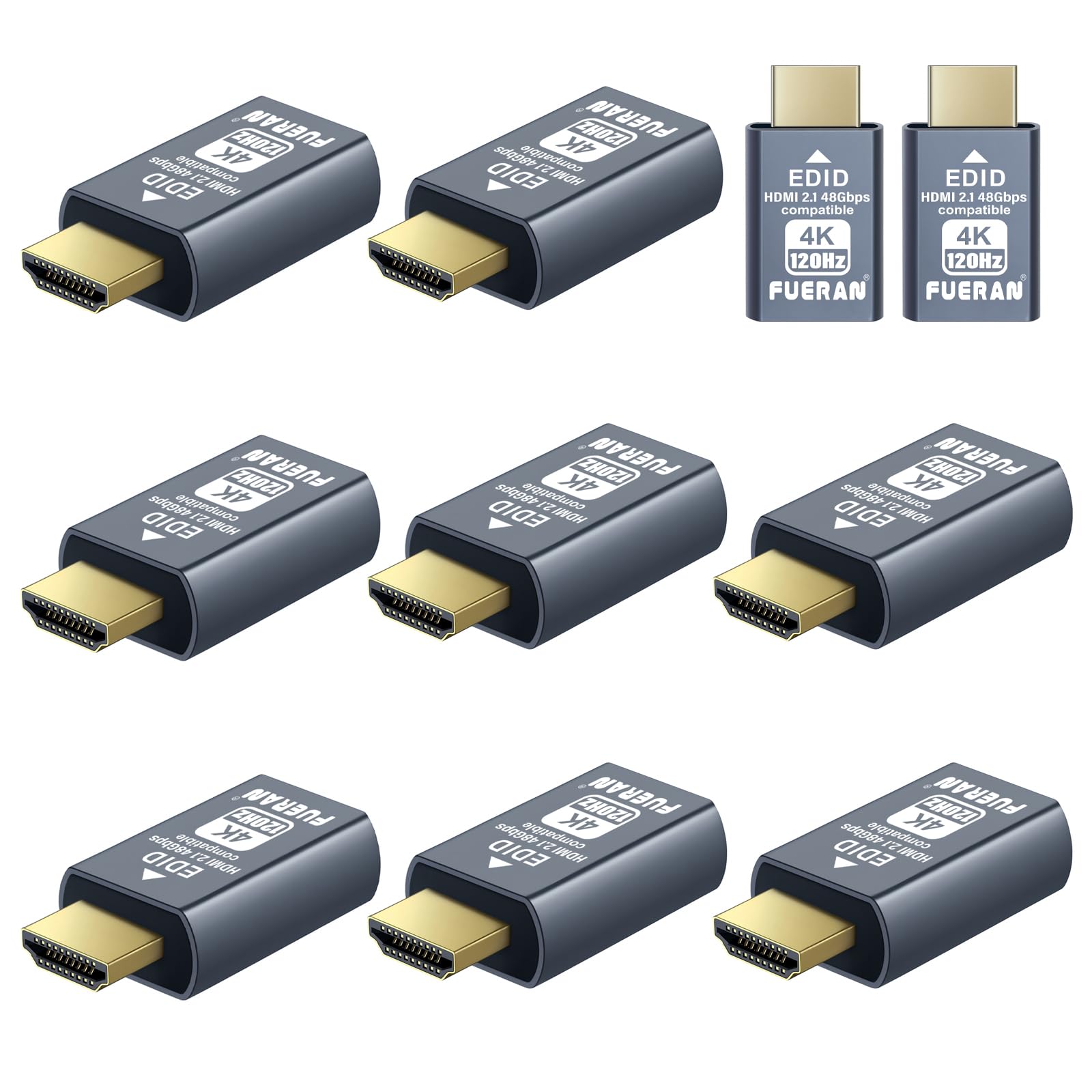 4K 120Hz HDMI 2.1 Dummy Plug – High-Resolution Virtual Display Emulator for PC, VR Headsets &amp; Cryptocurrency Mining EDID Headless Ghost Display Adapter(4K-120Hz-10P)