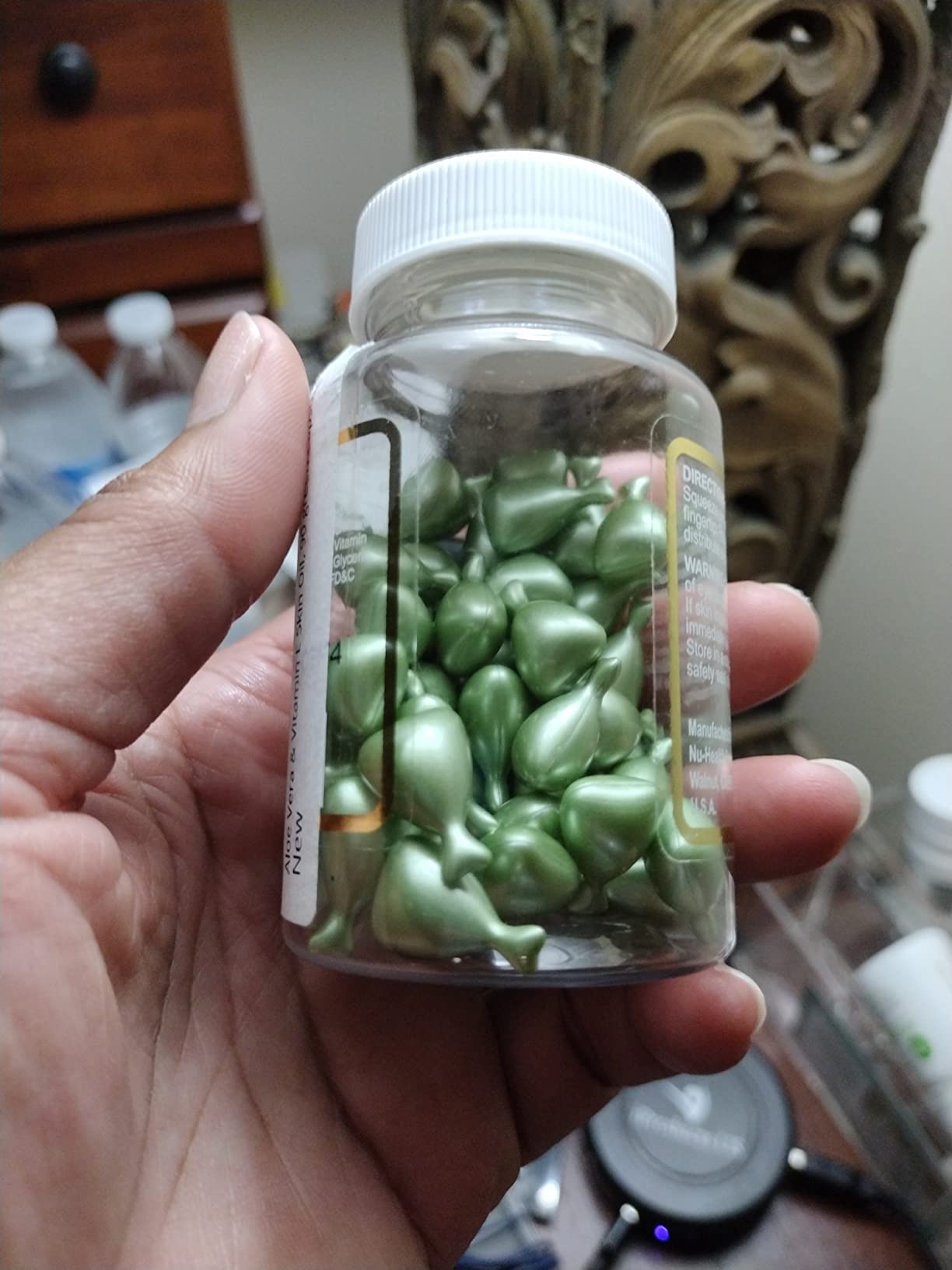 Nu-Health Aloe Vera & Vitamin E Skin Oil, 90 green Capsules