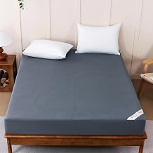 YOUR MOON Natural Wool Mattress Pad Twin 200GSM Australian Wool Mattress Topper, Quilted Fitted Mattress Bed Cover with 16" Deep Pocket, Hypoallergenic Cotton Cover Gray