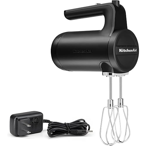 KitchenAid Cordless 7 Speed Hand Mixer - KHMB732BM, Black Matte