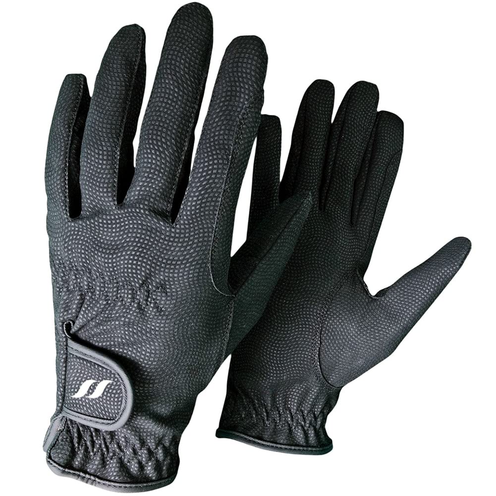 Back on Track Black Riding Gloves