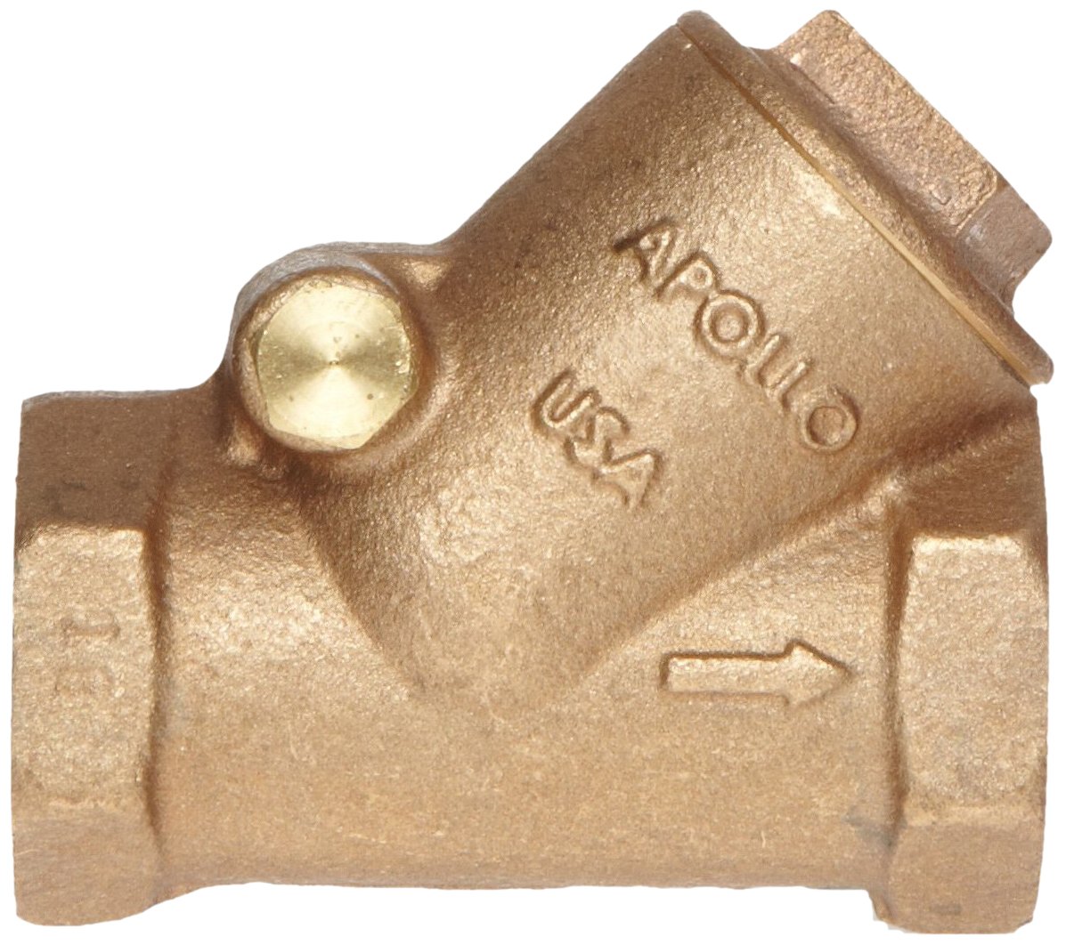 Apollo 161T-LF Series Bronze Swing Check Valve, Potable Water Service, Class 125, Bronze Seat, 3/4