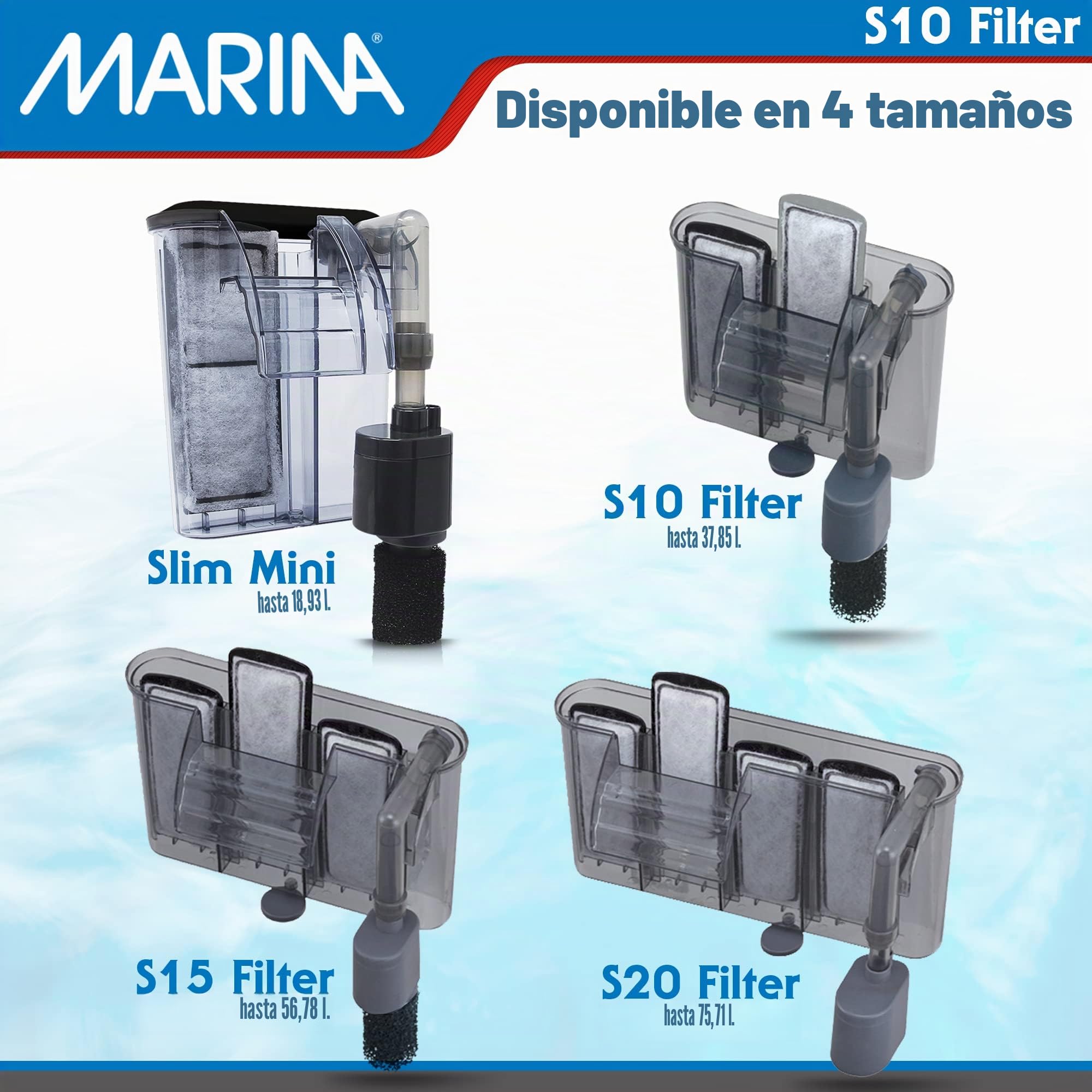 Marina Filtro Slim 10, 1 Unidad (Paquete de 1)