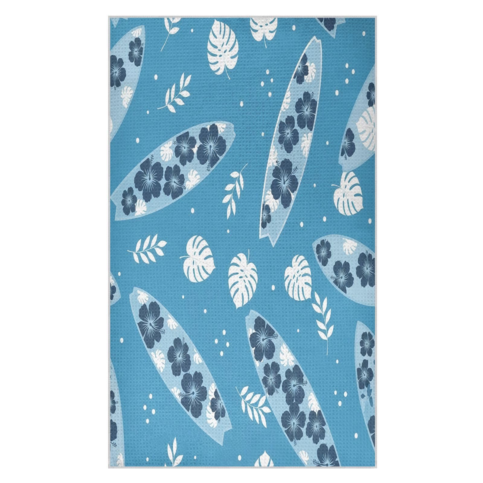 BURSTDDY Surfboards Kitchen Towels,Absorbent Dish Towels 2 Pack