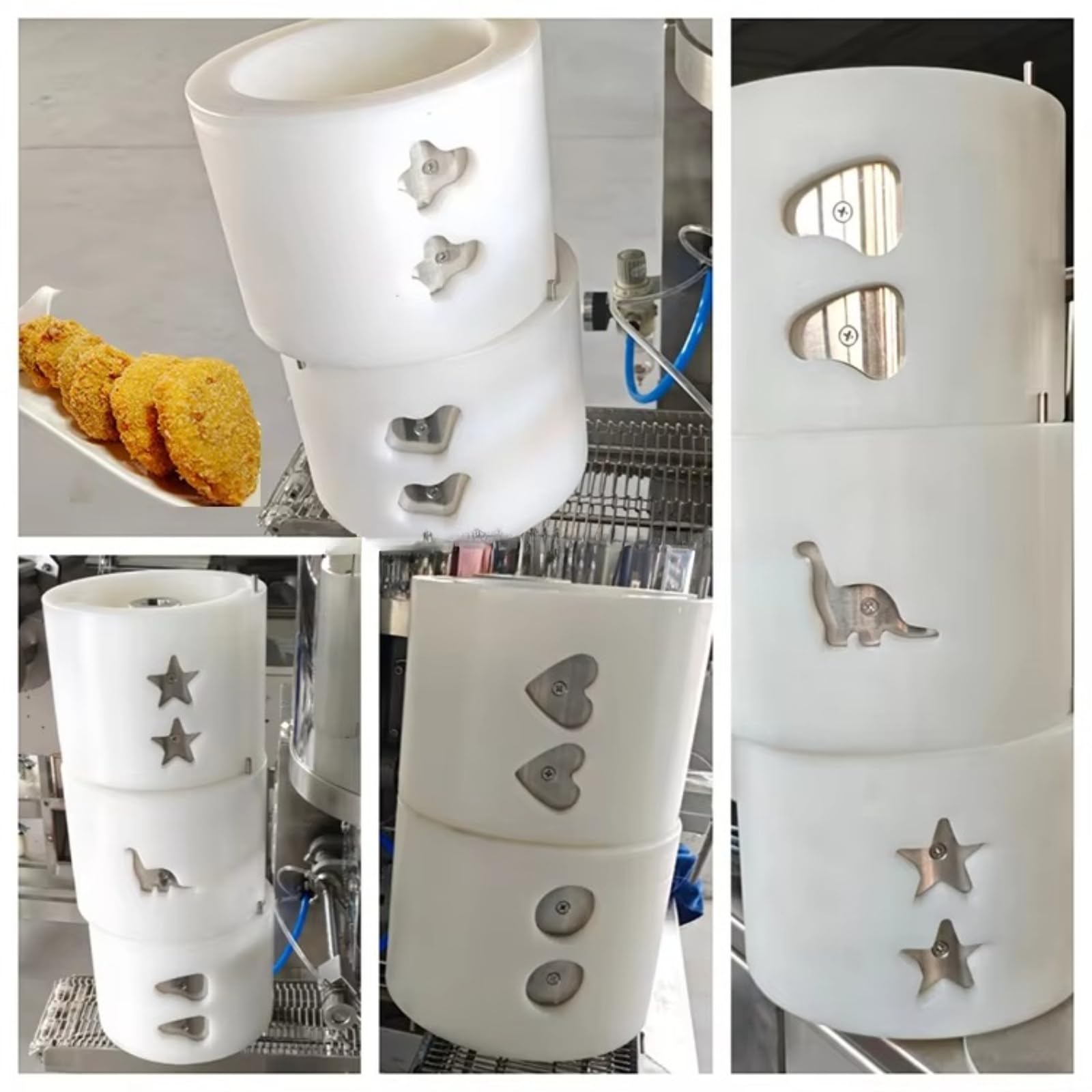 La macchina commerciale per hamburger, realizzata in acciaio inossidabile 304, può produrre 2100 polpette all'ora, con spessore regolabile (6-16 mm), design staccabile, adatto per ristoranti e