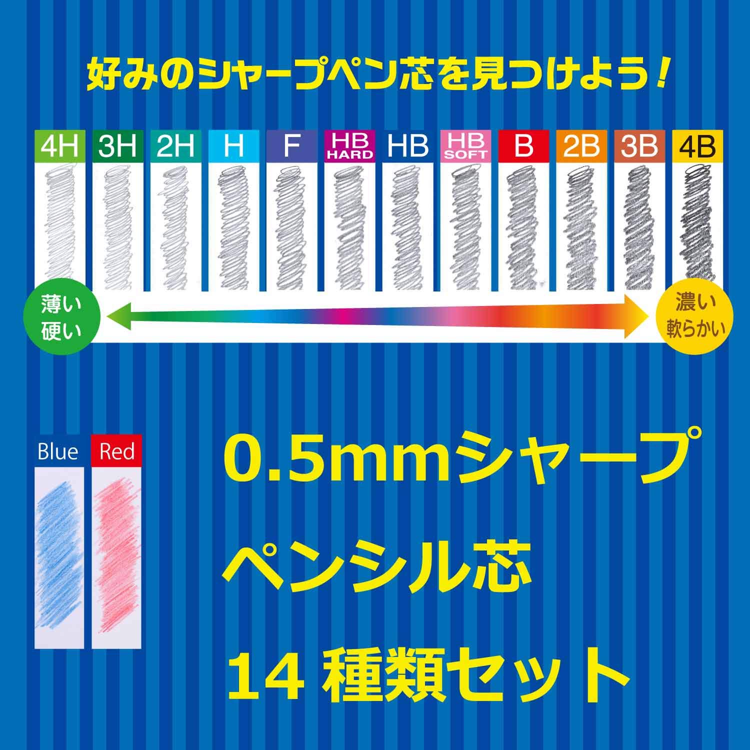 Amazon.co.jp: ぺんてる シャープペン芯 アイン芯 シュタイン 0.5mm 全