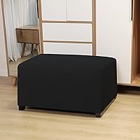 Vista 2 de Easy-Going Funda para Otomán Elástica 100% Doble Impermeable Rectangular Plegable Taburete de Almacenamiento Protector de Muebles Funda Suave