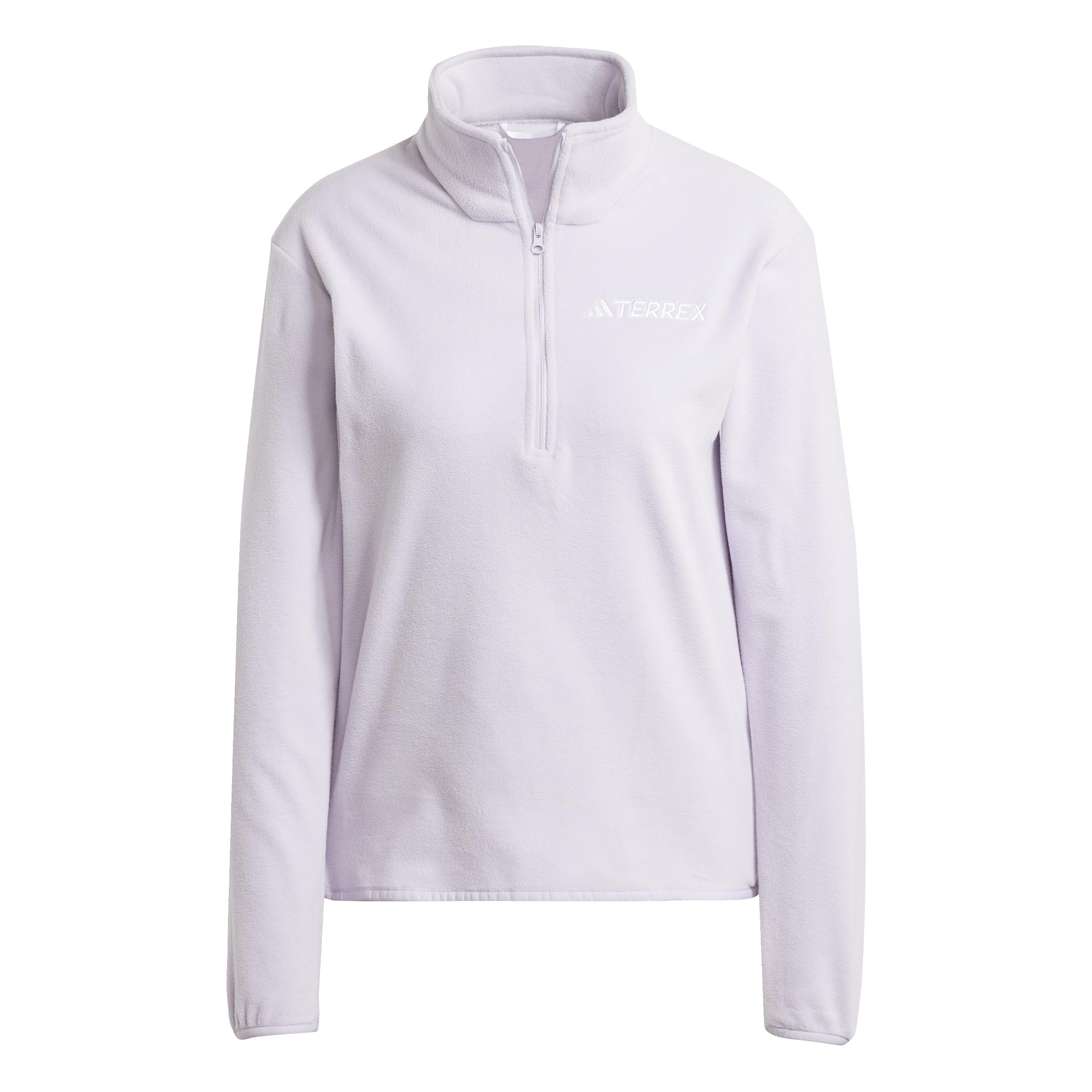 adidas Women's Terrex Multi Essentials Half Zip Fleece Jacket, silver dawn, XS