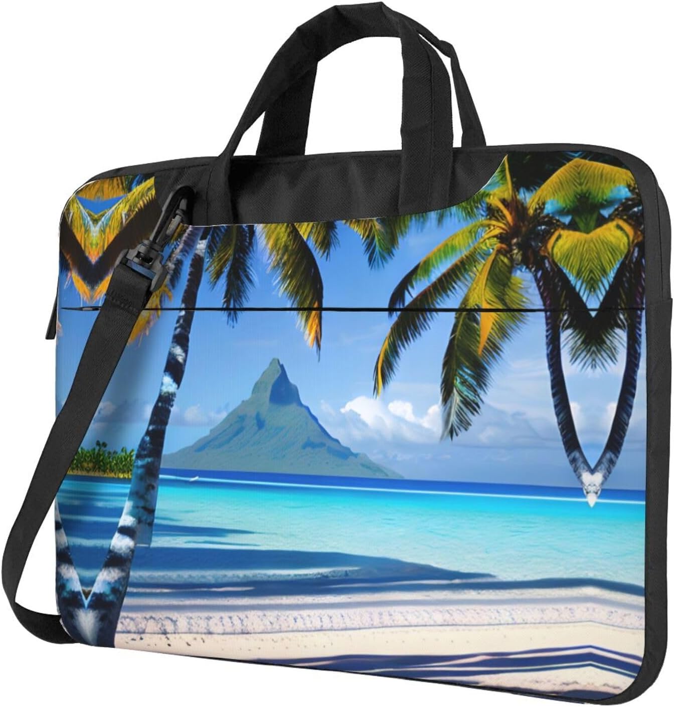 Ogniwo Tahiti Beaches Print Notebook Computer Protective Carrying Cover With Pocket,13 Inch Laptop Shoulder Bag