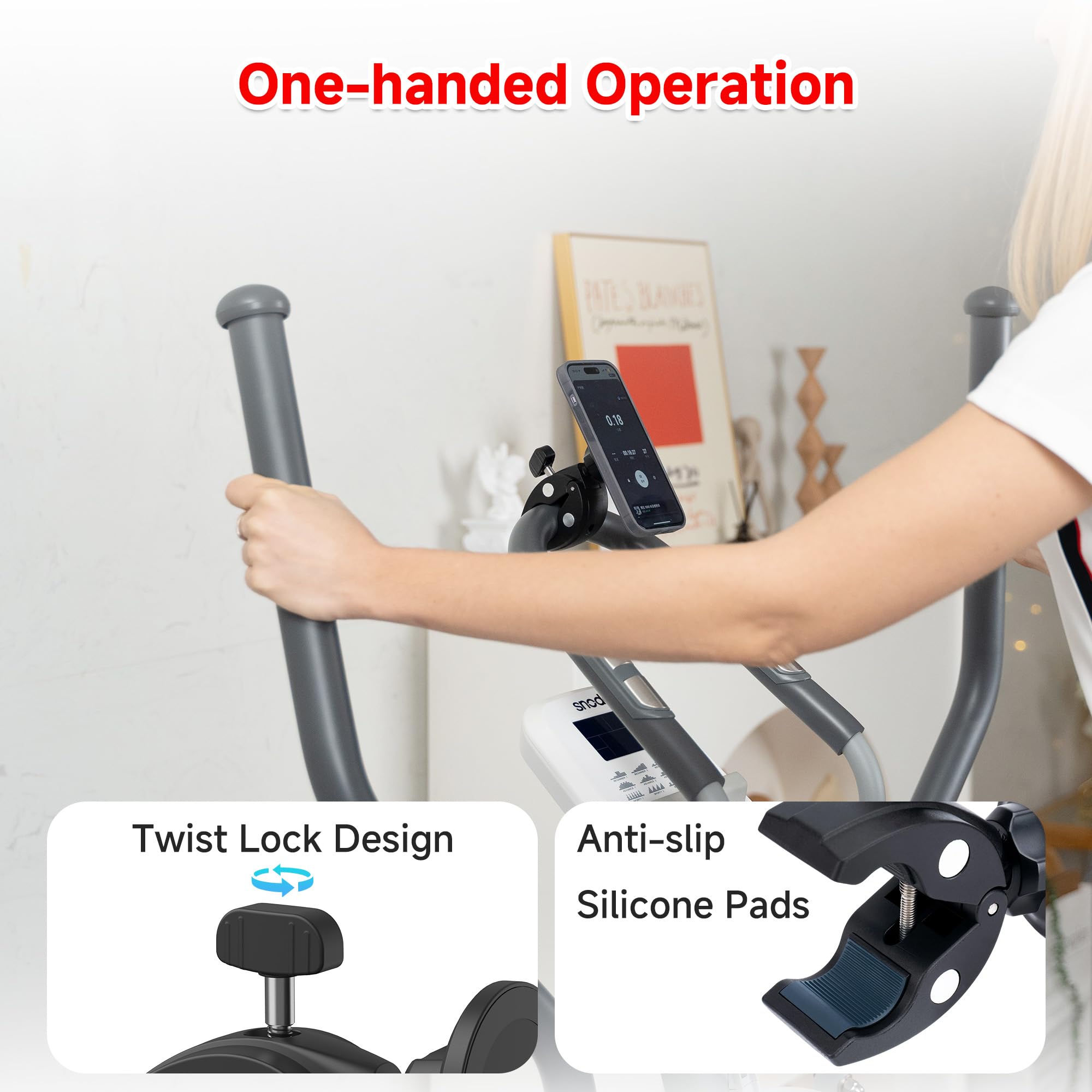 PROfezzion Mag-Safe Handyhalterung Metall, Handy Halterung für Fahrrad Lenker, Laufband, Treadmill, Fitnessstudio, Kinderwagen, Rennrad, Fahrradlenker für iPhone 17 16 15 14 13 Pro Max & alle Handys