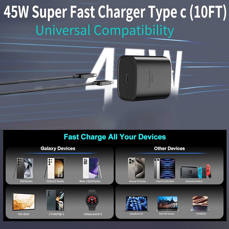 Amazon.com: Z Flip Super Fast Charger Type C,45W USB C Wall Amazon.com: Z Flip Super Fast Charger Type C,45W USB C Wall