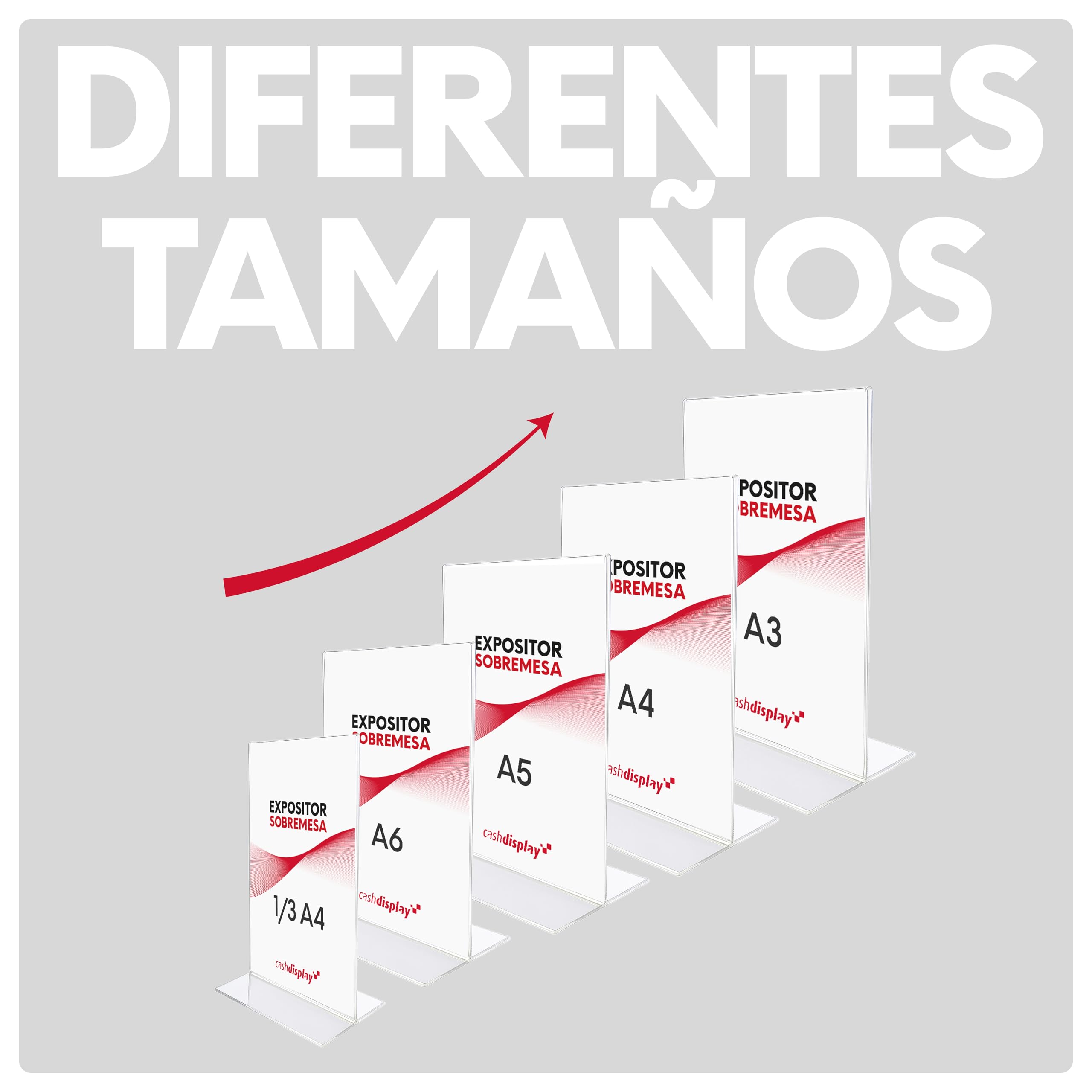 Expositor Metacrilato A3 Vertical - Pack 6unid | Porta Menus Sobremesa Resistente y Fácil Limpieza | Expositor Sobremesa para Publicidad de Tiendas y Cartas de Restaurante