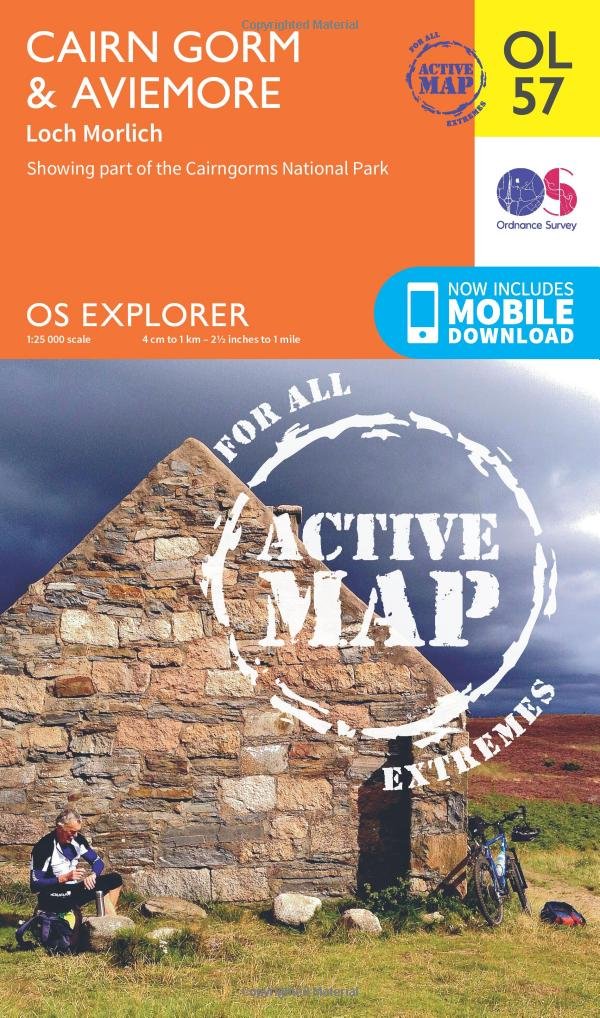 Cairn Gorm & Aviemore Map | Weatherproof | Loch Morlich | Ordnance Survey | OS Explorer Active Map OL57 | Scotland | Walks | Hiking | Maps | Adventure