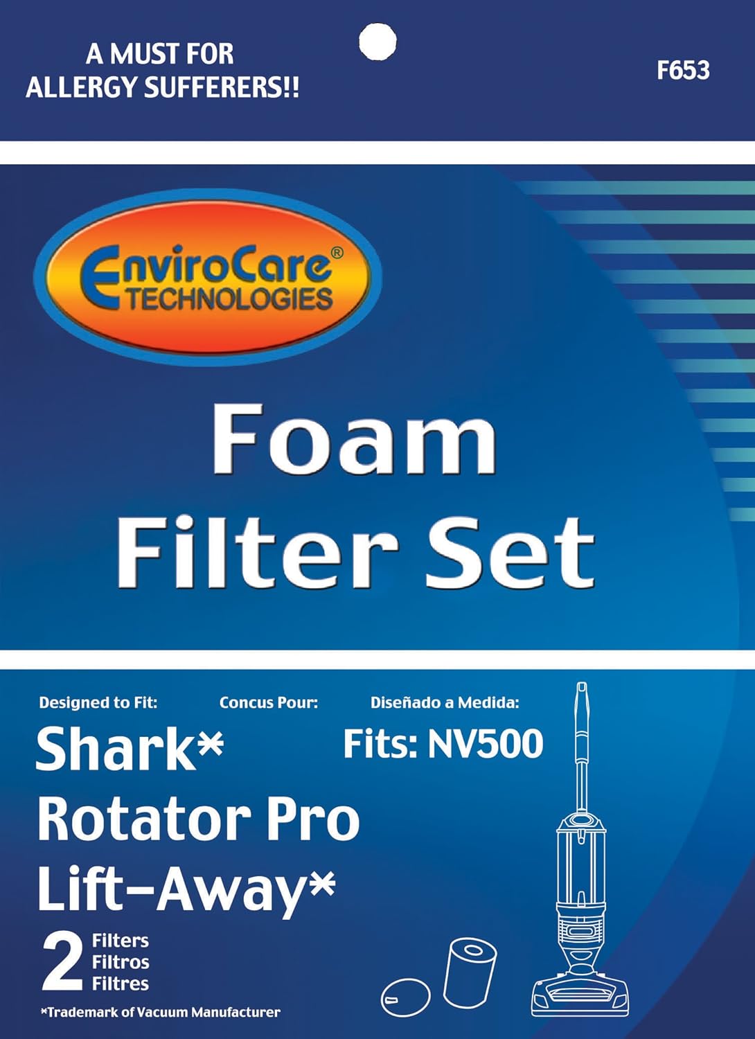 🔥 Flаѕh Sаlе EnviroCare Premium Replacement Vacuum Cleaner Foam Filter Kit made to fit Shark Rotator Pro NV500 Series 2 Filters