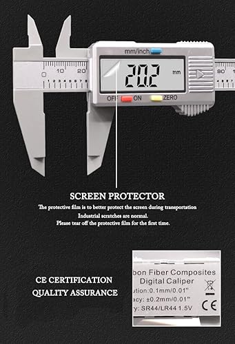 Miniatura 6 de Calibres digitales, calibradores digitales electrónicos, herramienta de medición de calibre YKLSXKC de 0 a 6 pulgadas, conversión de pulgadas y