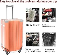 Vista 5 de Cubierta de equipaje de PVC transparente protectores de maleta para maleta aprobada por la TSA, marco transparente