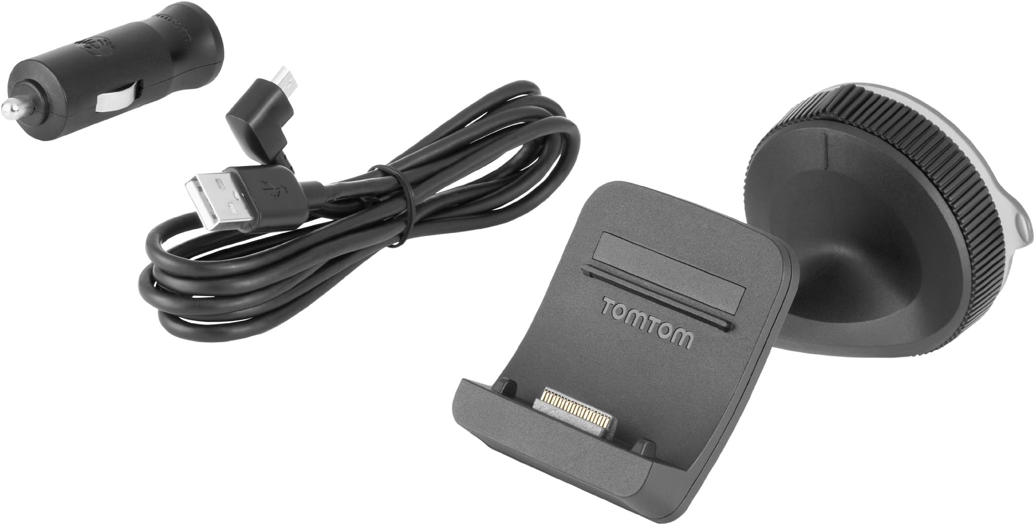 TomTom Click and Go Mount Car Charger and USB Cable, Black, 9UUB.001.28