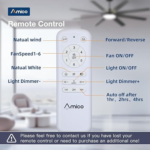 Miniatura 9 de Ventiladores de techo de 72 pulgadas con luces, ventilador de techo grande con luz y control remoto, regulable, 3CCT, silencioso, ventilador de