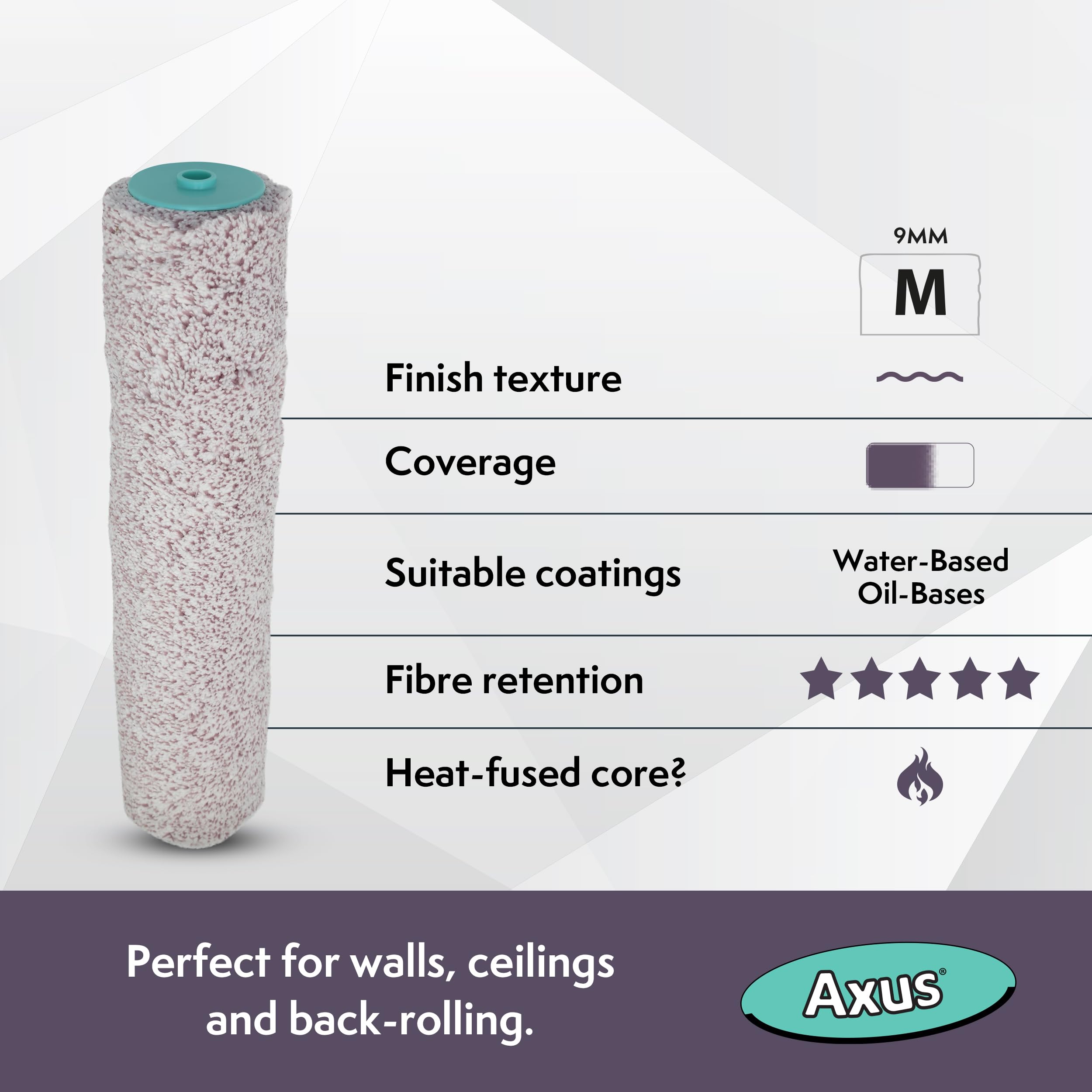 Axus Decor Silk Touch Mini Rouleau à Poils Moyens 100 Mm (série Vison