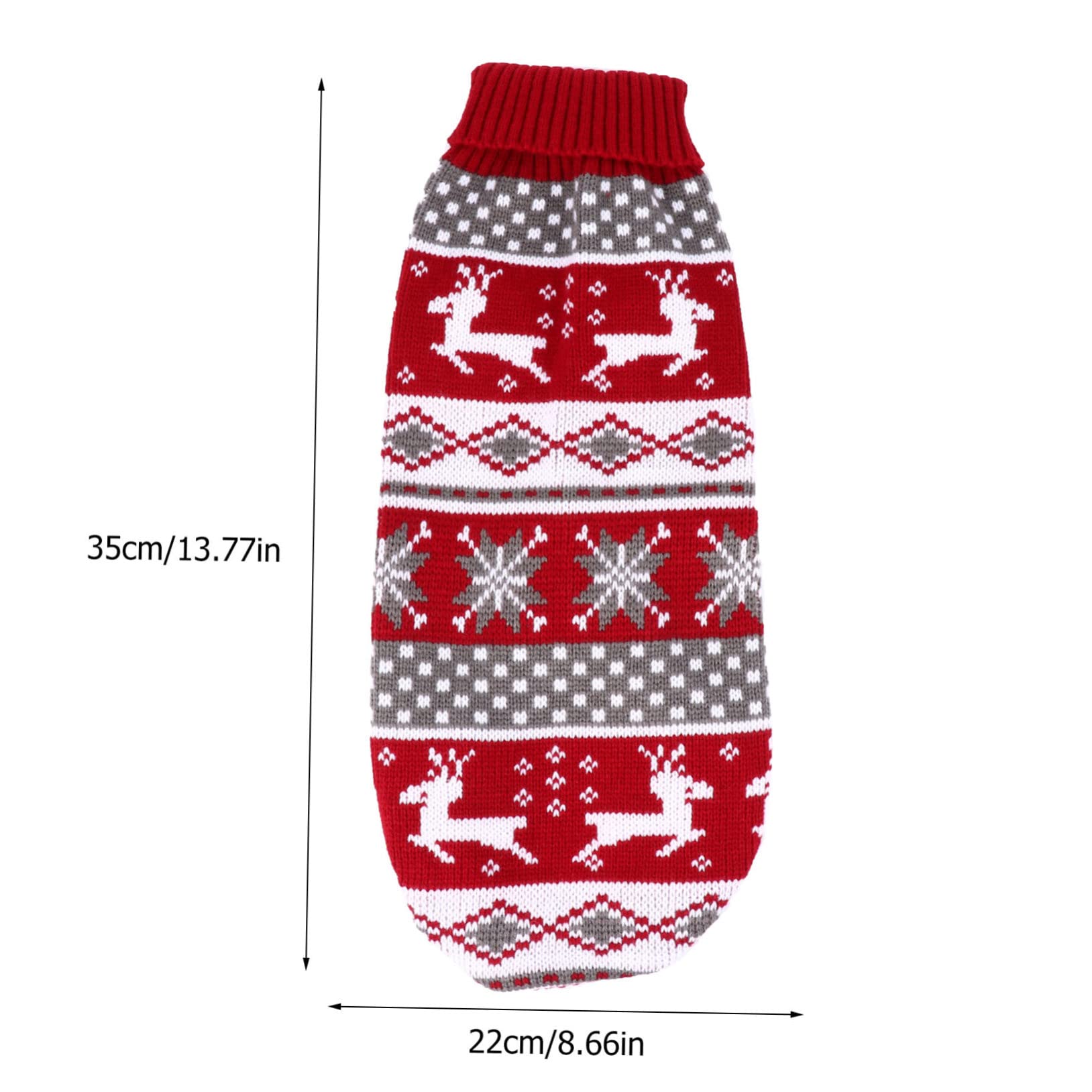 HMJGDHX 2 Pezzi di Renne per Animali Domestici Maglione e Cappello Natalizi per Cani Caldi per Cuccioli per Abiti Natalizi per Animali Domestici e Occasioni Invernali