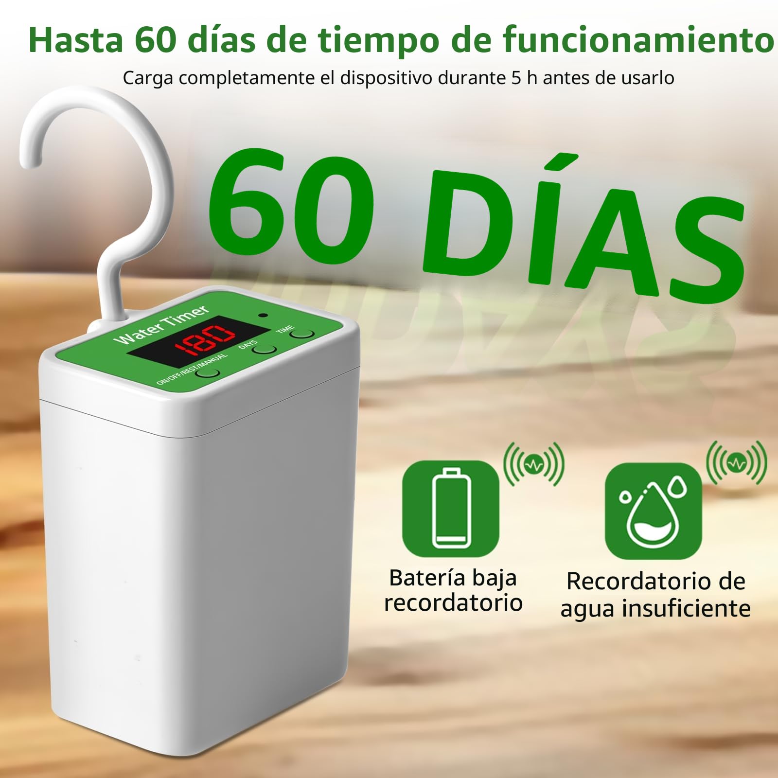 Sistema de riego automático, Actualizado 12 kits de riego por goteo para plantas de interior, pantalla LED y dispositivos de riego recargables USB para plantas en macetas