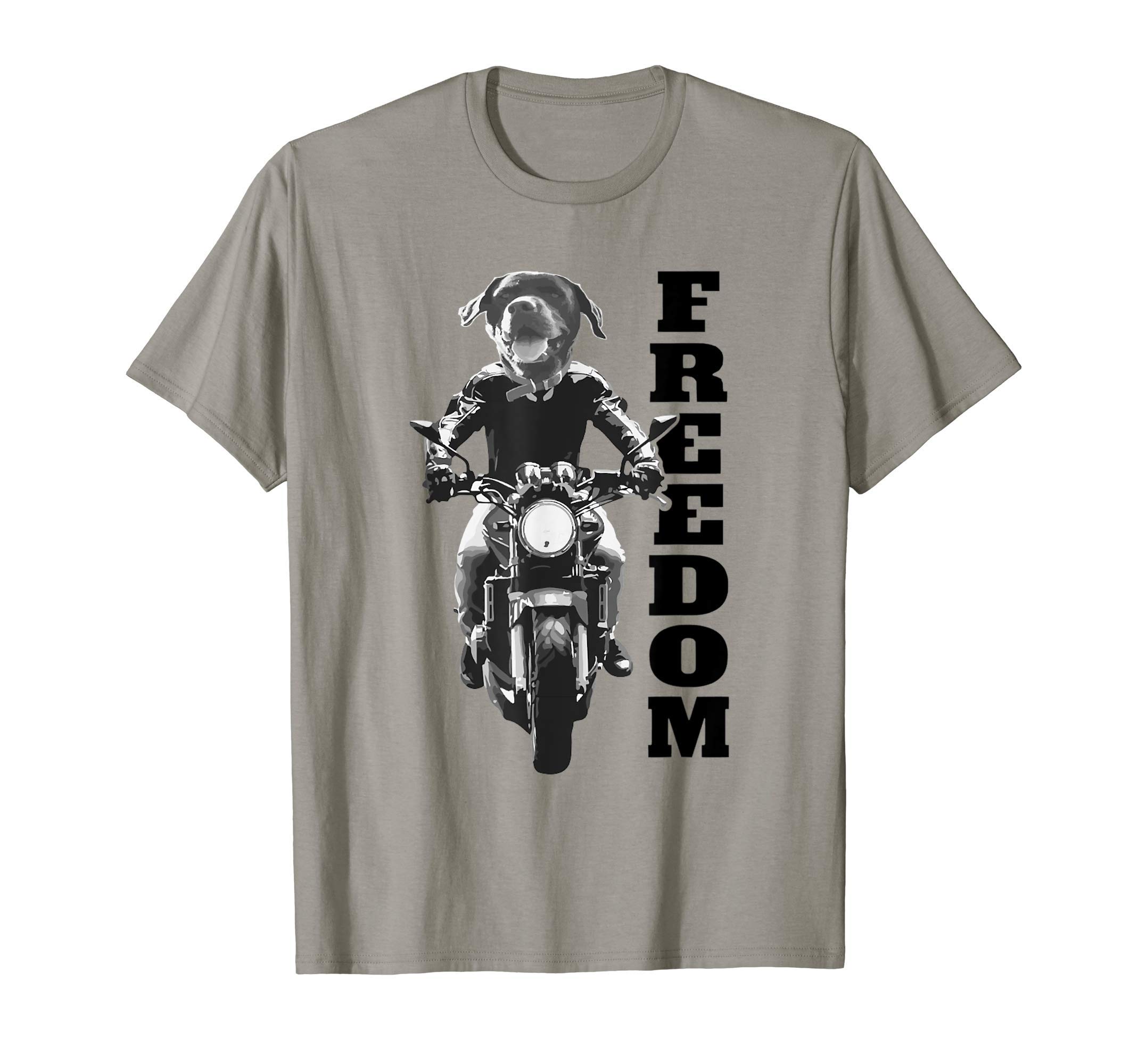 Dog Biker FreedomDog on Motorbike Biker Freedom Sayings Quote T-Shirt