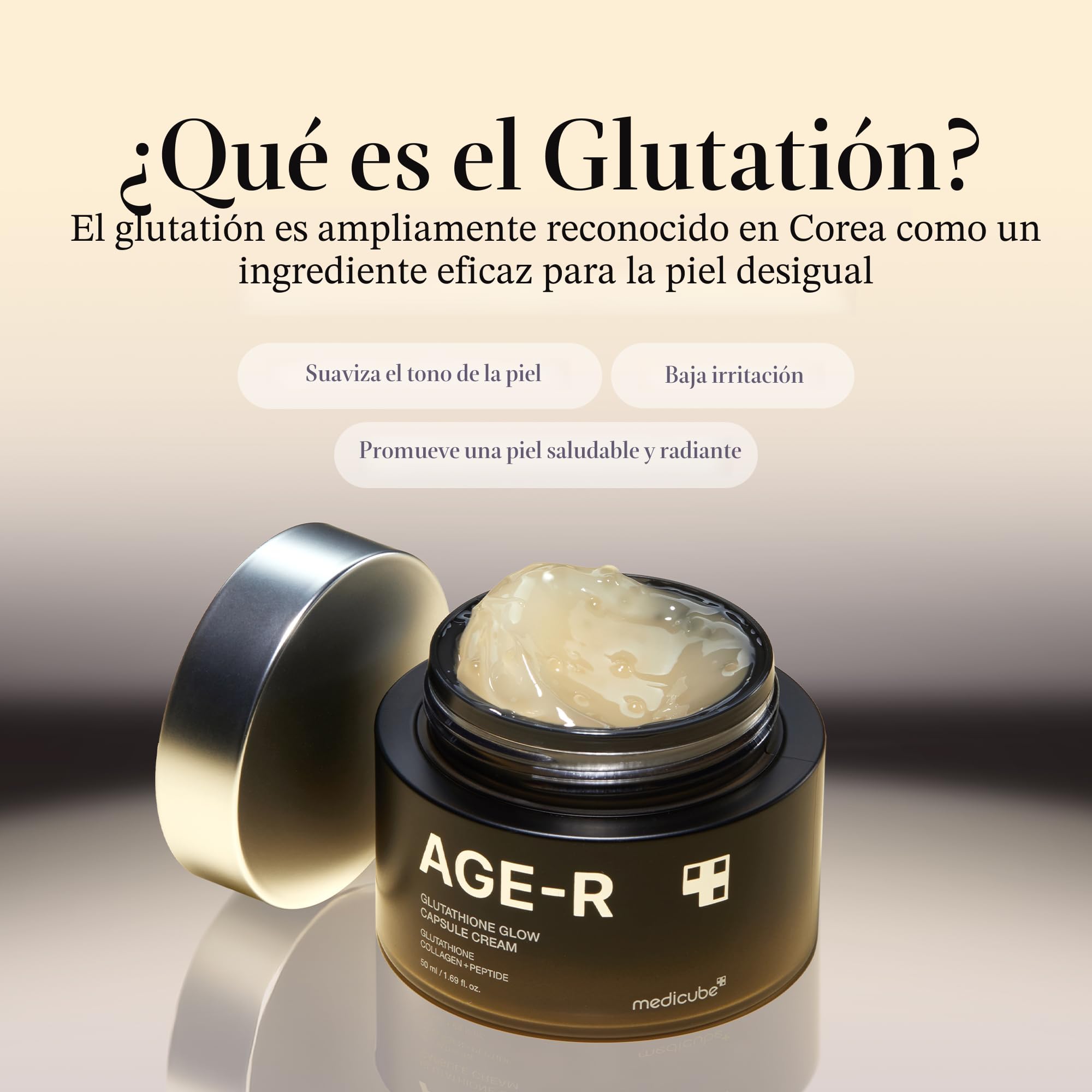 glutathione crema para que sirve Amazon.com: medicube AGE-R Crema Facial en Cápsula de Brillo de Glutatión -  Hidratante de Lifting Instantáneo - Péptido de Colágeno Para Brillo  Hidratante - Mejora Manchas, Tono de Piel Desigual