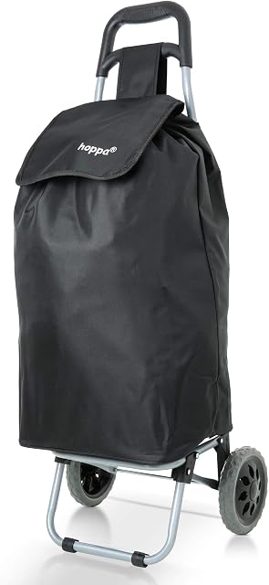 Hoppa 47L Lightweight Shopping Trolley, Hard Wearing & Foldaway for Easy Storage with 1 years Guarantee