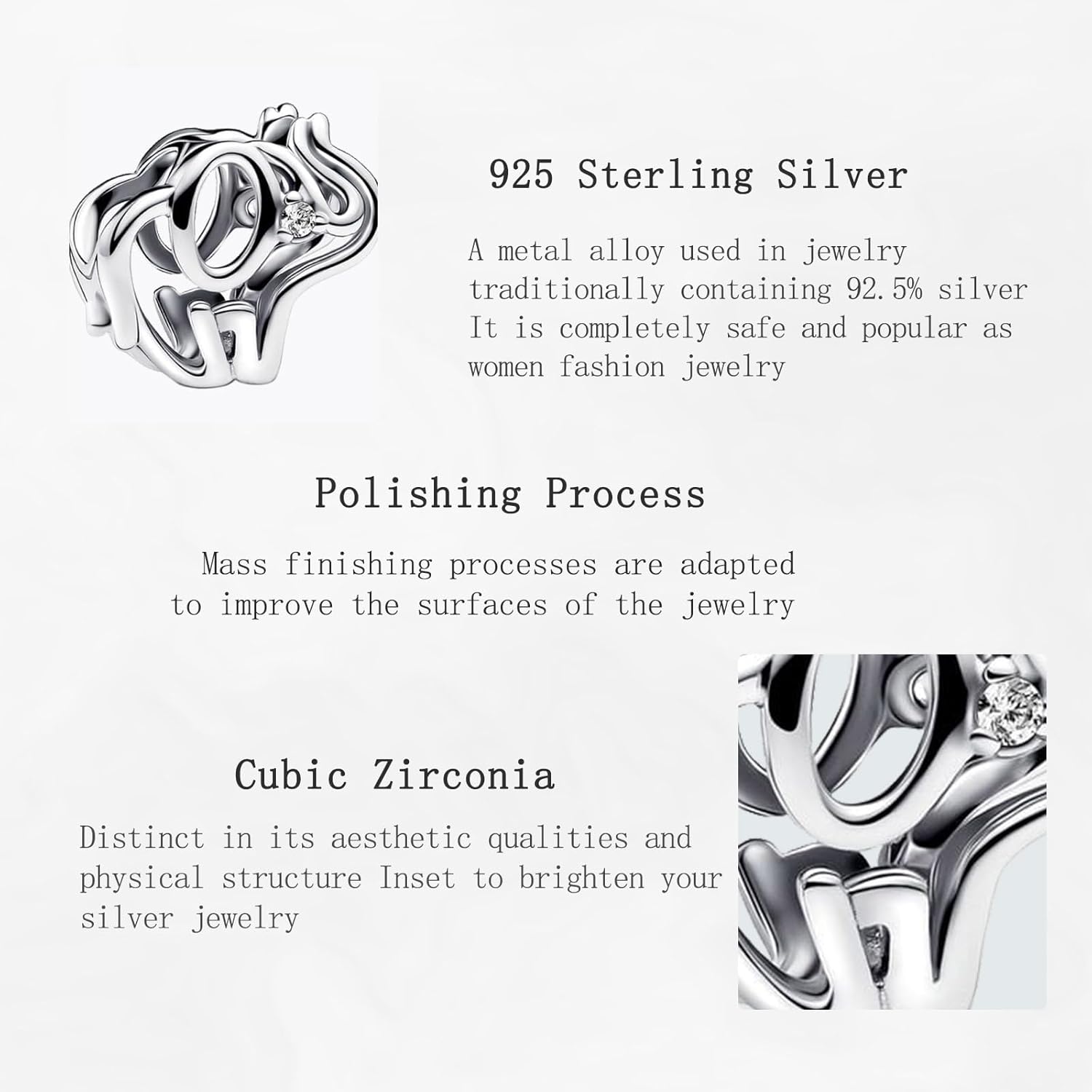 Charms Beads 925 Sterling Silver Animal Leaf Gold Travel Friend Love Dangle Pendant with 5A Cubic fits for Charms Bracelets for Woman Valentine's Day Mother's Day Christmas Birthday Gift - Image 4