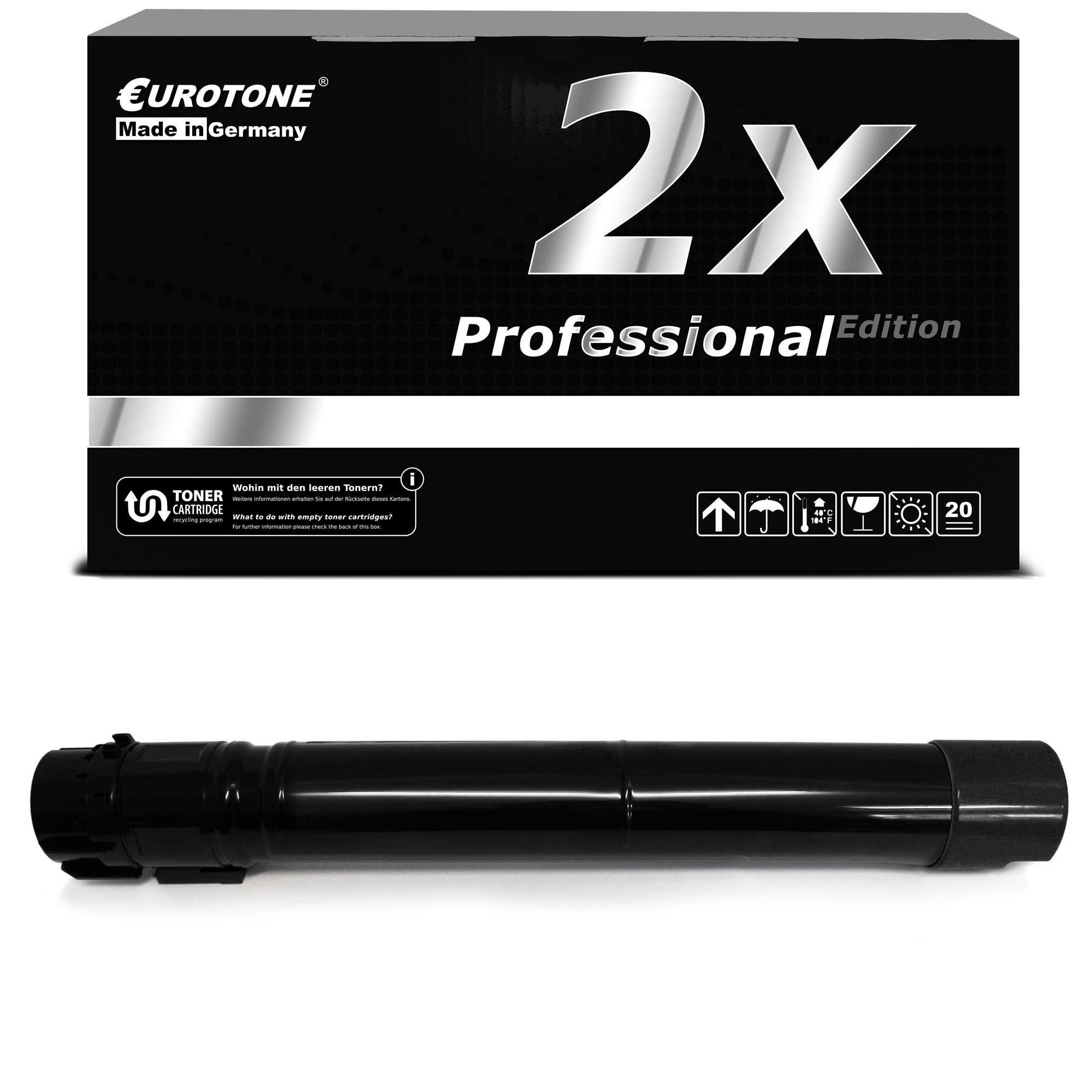 Toner noir Xerox 7425 compatible Eurotone Pack de 206R01395