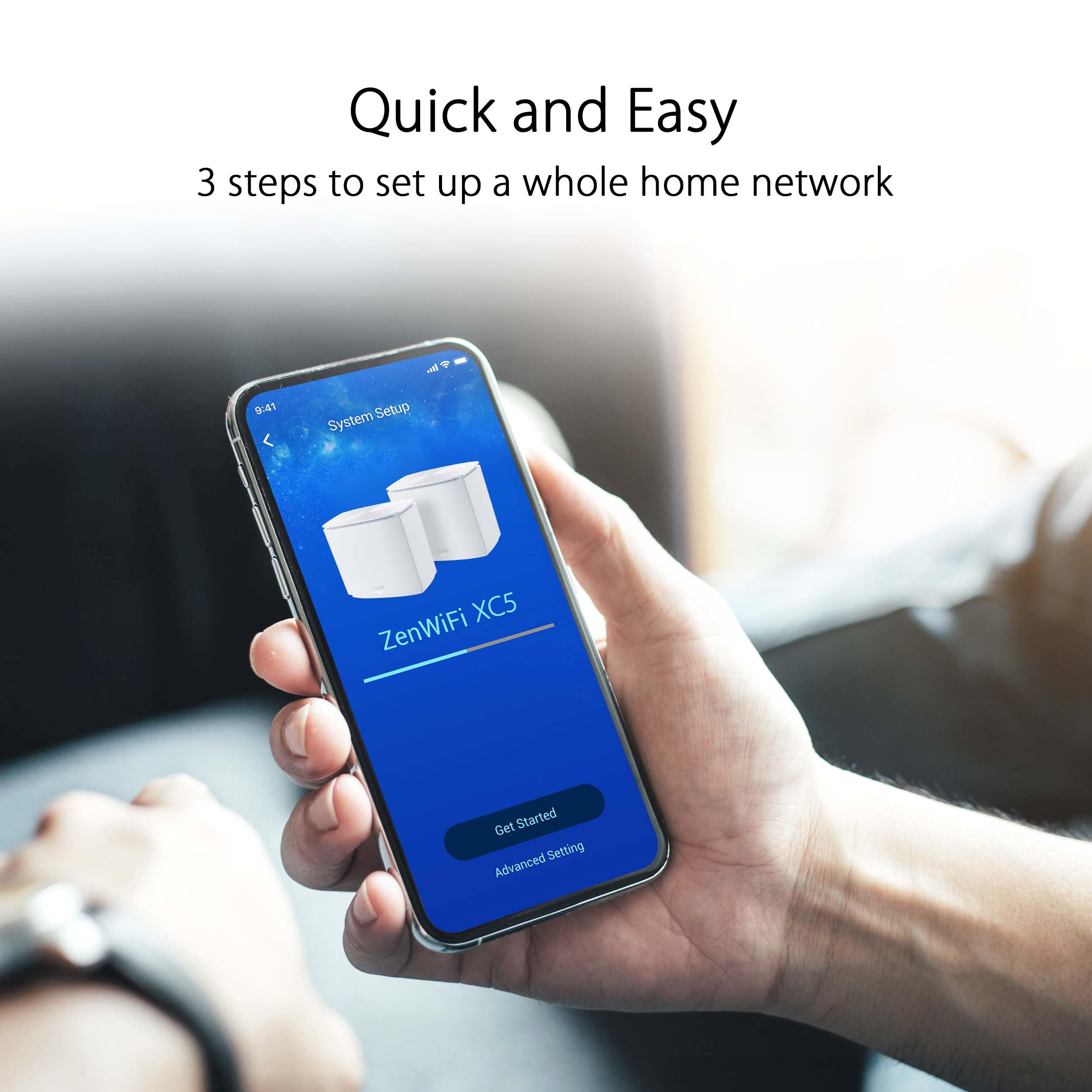 ASUS ZenWiFi AX Hybrid (XC5) AX3000 + Moca 2.5 Mesh WiFi 6 System (2 unità) - Copertura in tutta la casa fino a 3.500 piedi quadrati. & 4+ camere per pareti spesse AiMesh, sicurezza