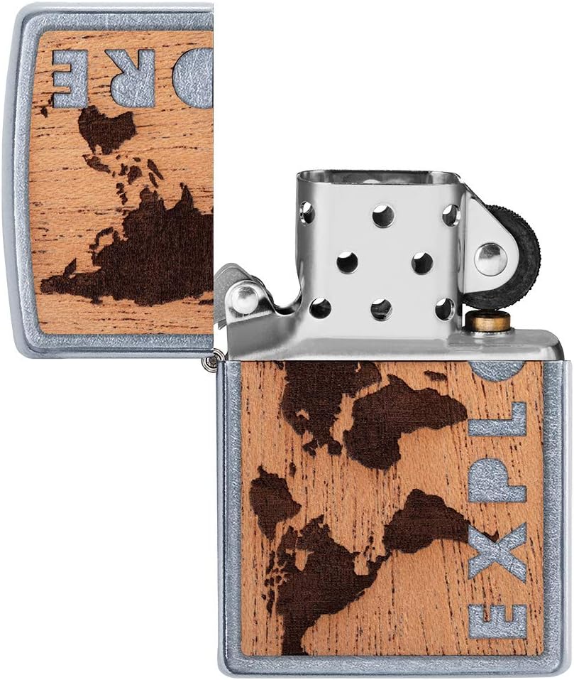 Zippo Woodchuck USA Explore Earth Design Pocket Lighter