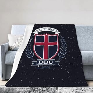 Dallas Baptist University Logo Fleece Blanket, Very Soft Microfiber Flannel Blanket for Couch Warm and Cozy for All Seasons