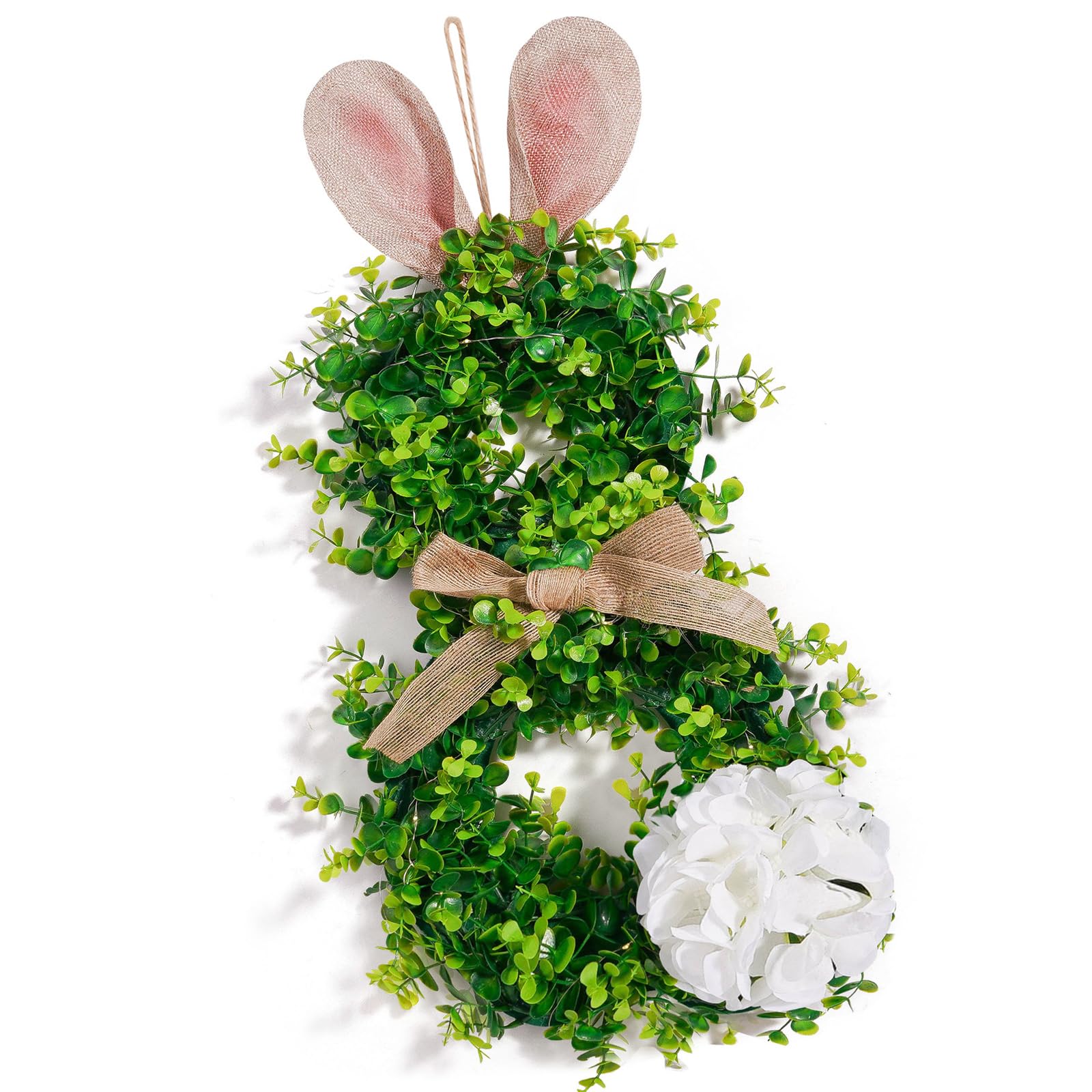 Jazuaiao Artificial Wreath with LED Light Spring Wreath for Wedding Party Table Centerpieces Inside and Outside Decoration Nursery Classroom Decoration