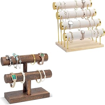 ProCase Bracelet Holder Display Bundle with Wooden Bracelet Stand for Selling
