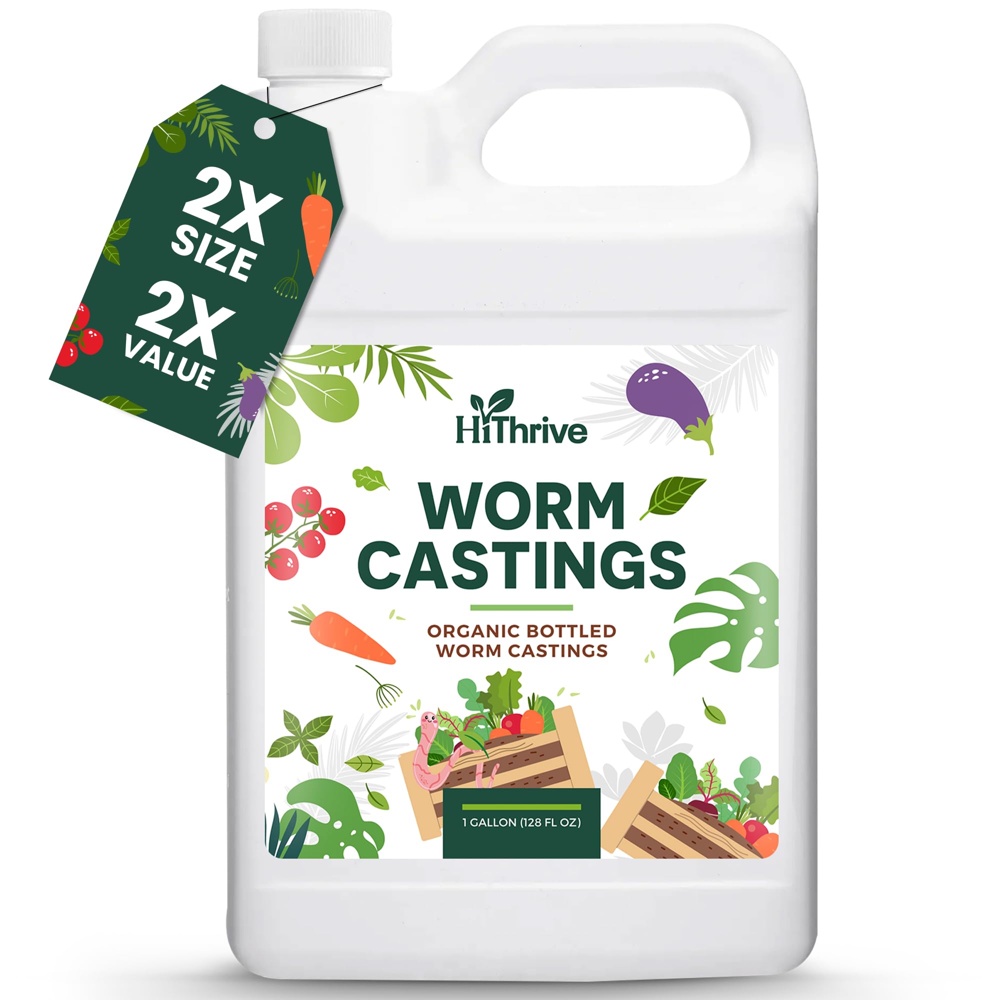 Amazon.com : 1 Gallon Worm Castings for Plants - Makes 256 Gallons