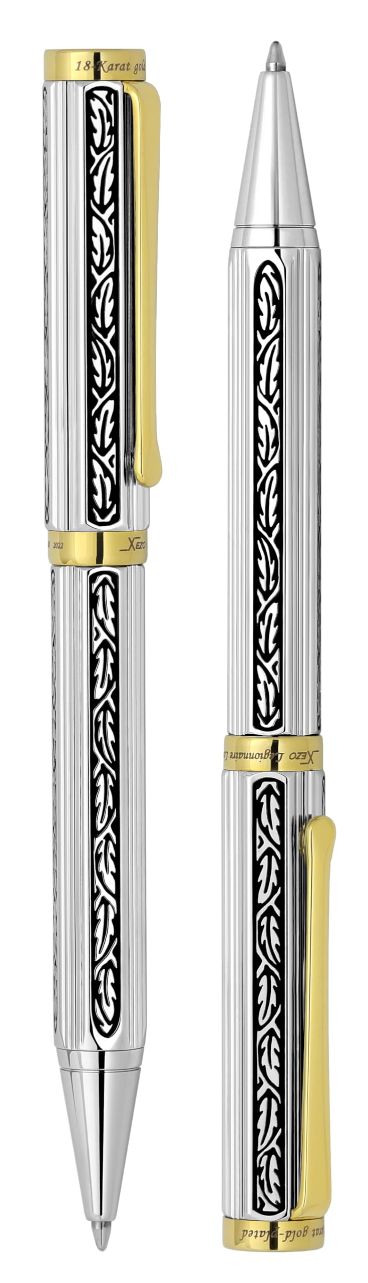 Penna A Sfera Xezo Legionnaire Placcata Oro 18kt: Edizione Limitata Numerata, Incisione Taglio Diamante