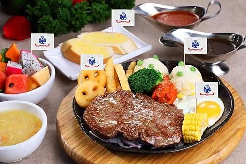 Miniatura 72 de stidsds 100 banderas negras de Estados Unidos con palillos de dientes, mini adornos negros para cupcakes de Estados Unidos, banderas, banderines