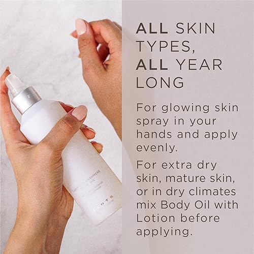 Miniatura 5 de ZENTS Set de loción corporal y aceite de cachemira (higo), loción probiótica antienvejecimiento, suaviza e hidrata la piel con aceite de coco