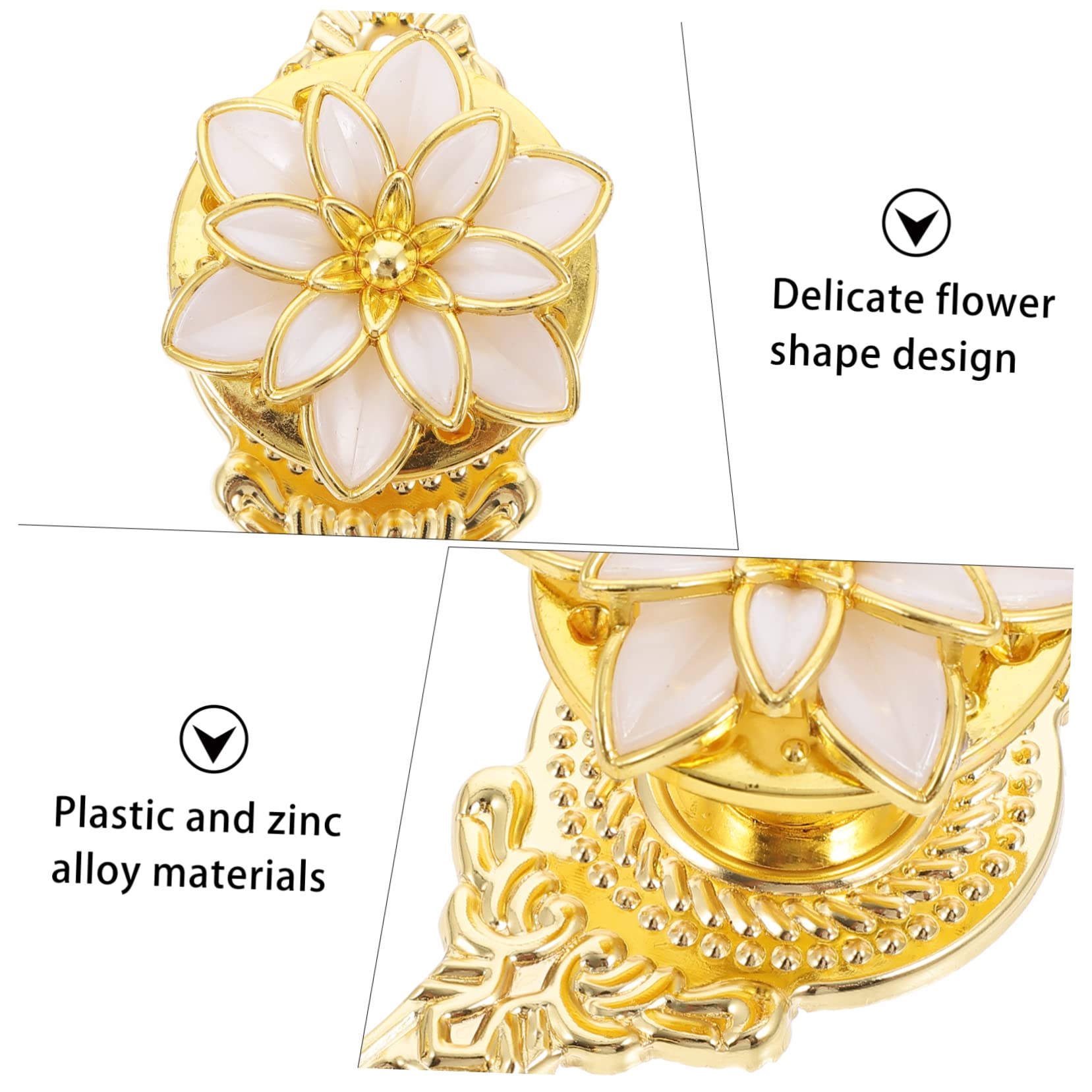 ULDIGI 4Pcs Wall Mounted Flower Shape Hooks for Bathroom Kitchen Home Decorative Hanging Hook Easy to Install for Organizing Towels Clothes