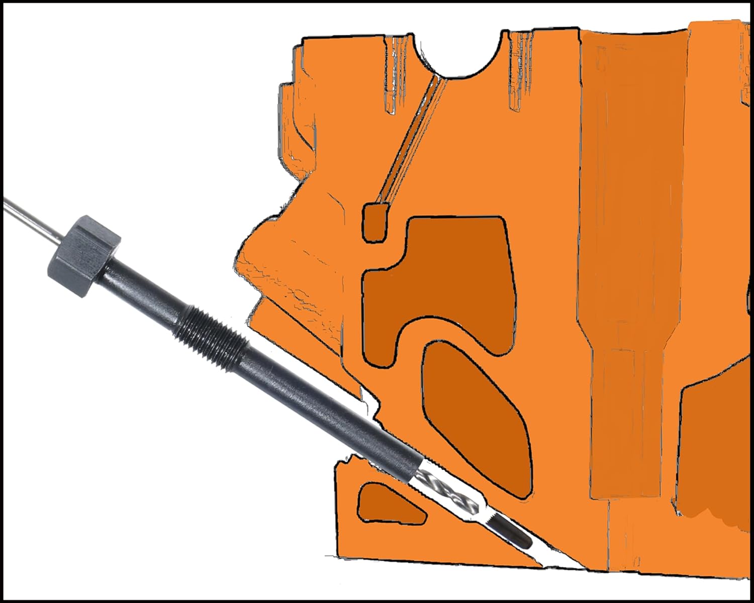 22PCS Glow Plug Removal Tool Kit, Glow Plug Extraction Kit, Glow Plug Electrodes Removing Tool for M8x1.0, M10x1.0, M10x1.25 Glow Plug -RED